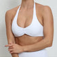Ruched Halter Sports Bra